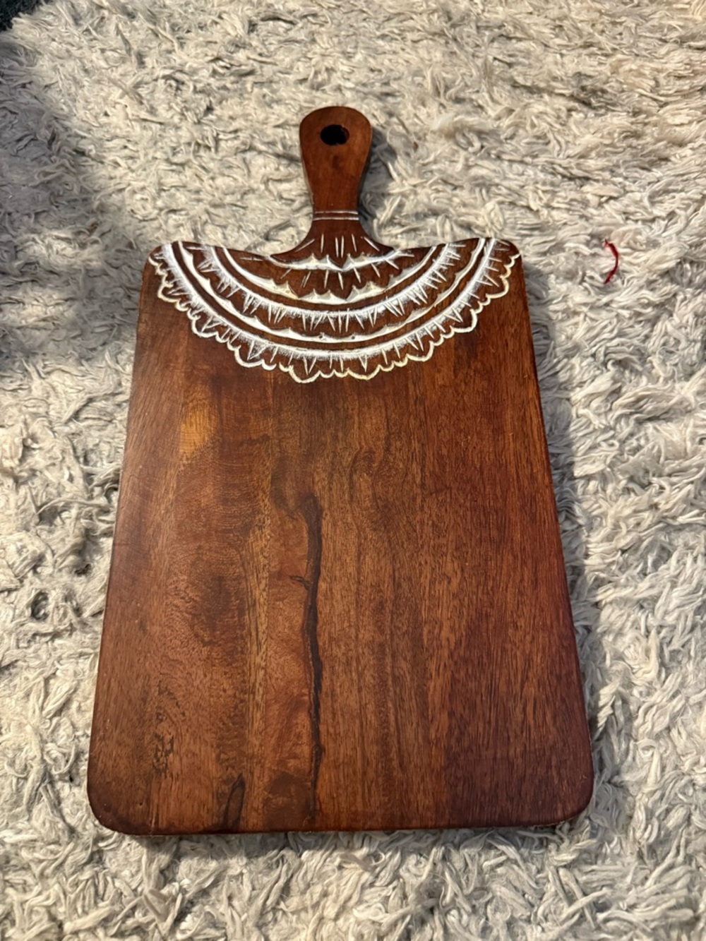 wooden board for cutting cheese or vegetables